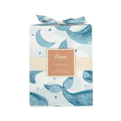 Cot Sheets*Crane Baby Cot Fitted Sheet - Caspian Collection - 132 x 71cm Caspian Whale