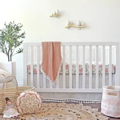 Cot Sheets*Crane Baby Cot Fitted Sheet - Parker Collection - 132 x 71cm Parker Floral