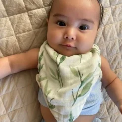 Bibs & Burp Cloths|Starting Solids*Crane Baby Muslin Bandana Bib 3pk