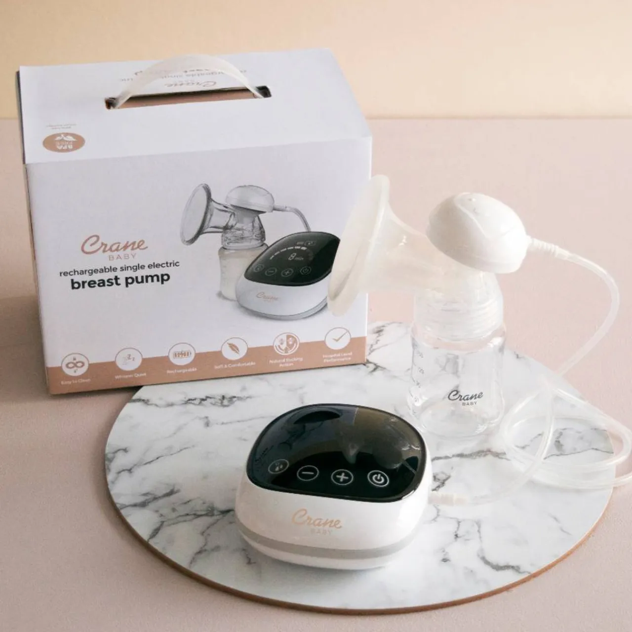 Breast Pumps & Accessories|Breast Pumps & Accessories*Crane Baby Rechargeable Single Electric Breast Pump