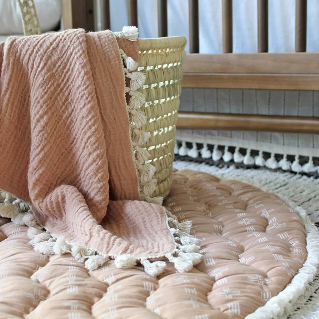 Rugs & Play Mats*Crane Baby Reversible Quilted Playmat - Kendi