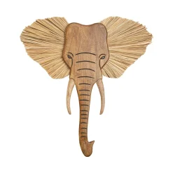 Wall & Hanging Decor*Crane Baby Wooden Elephant Wall Decor - 1pc