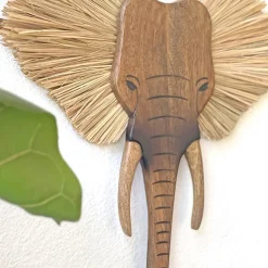 Wall & Hanging Decor*Crane Baby Wooden Elephant Wall Decor - 1pc