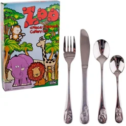 Bowls, Plates & Cutlery*d.line 4 Piece Kids Cutlery Set - Zoo