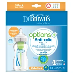 Bottles & Teats*Dr Browns Options+ Baby Bottle - Wide Neck 3 pack