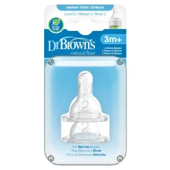 Bottles & Teats*Dr Browns Standard (Narrow) Silicone Teats 2 pack