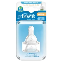 Bottles & Teats*Dr Browns Standard (Narrow) Silicone Teats 2 pack