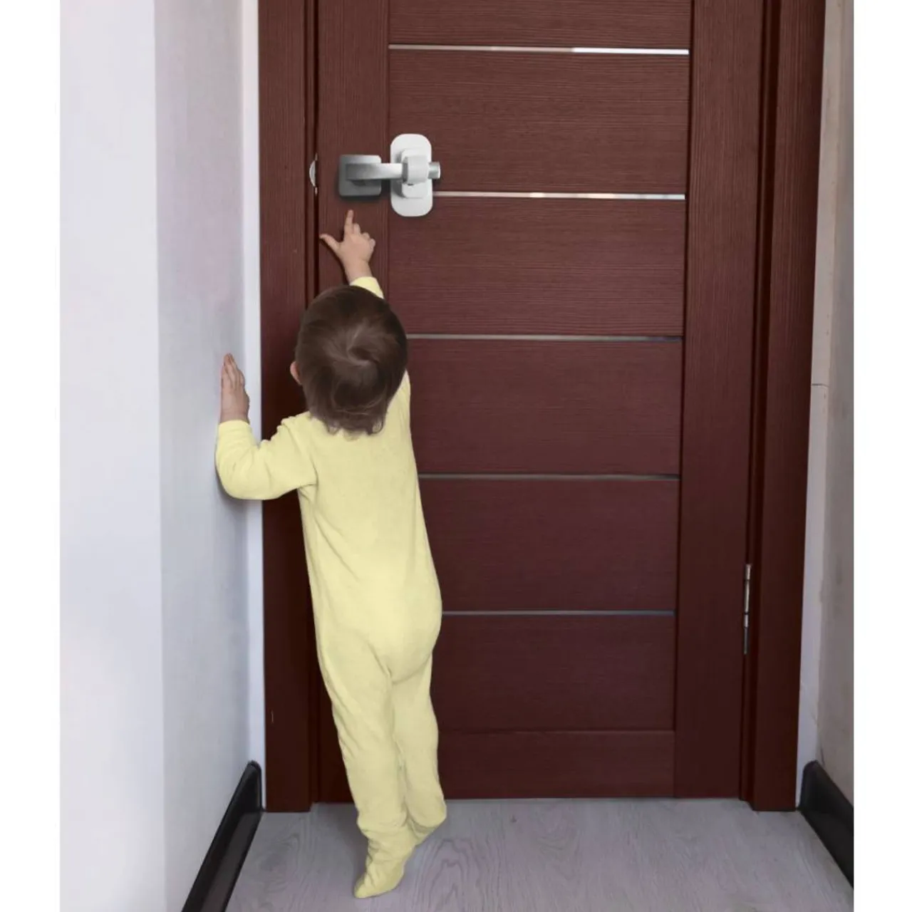 Safe Sleep*Dream Baby Dreambaby Adhesive Lever Door Lock 1pk