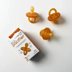 Dummies & Accessories*Ecopiggy ecoPacifier Dummy - Rounded - 3 pack - Clearance Natural