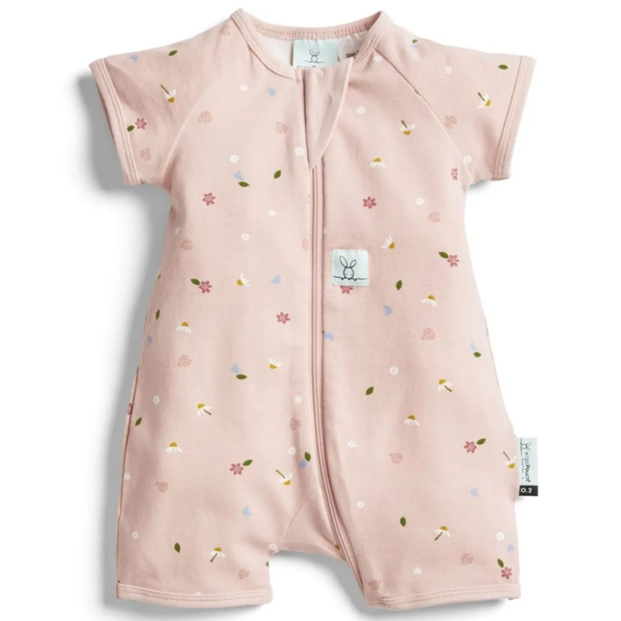 Sleepwear & Pjs*Ergopouch 0.2 Tog Organic Cotton Short Sleeve Layers Daisies