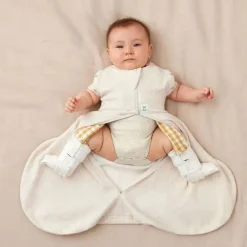 Summer Sleeping Bags*Ergopouch 0.2 tog Organic Hip Harness Jersey Sleeping Bag Oatmeal Marle