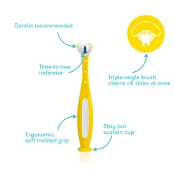 Teeth & Teethers*Nose Frida Frida Triple-Angle ToothHugger Yellow