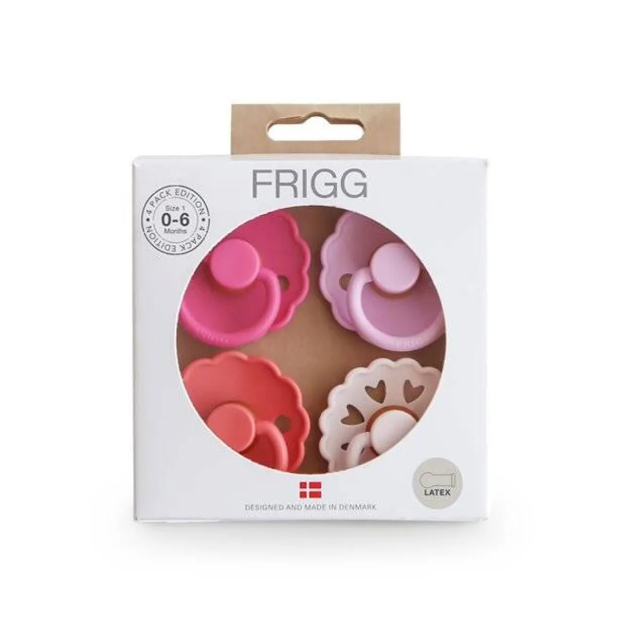 Dummies & Accessories*FRIGG Round Latex Pacifiers 4pk