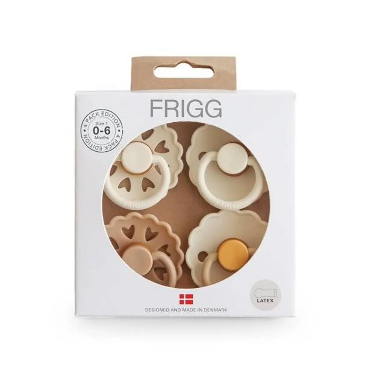 Dummies & Accessories*FRIGG Round Latex Pacifiers 4pk