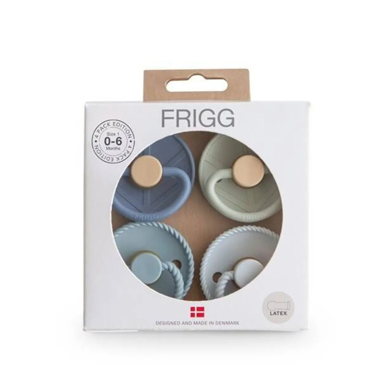 Dummies & Accessories*FRIGG Round Latex Pacifiers 4pk