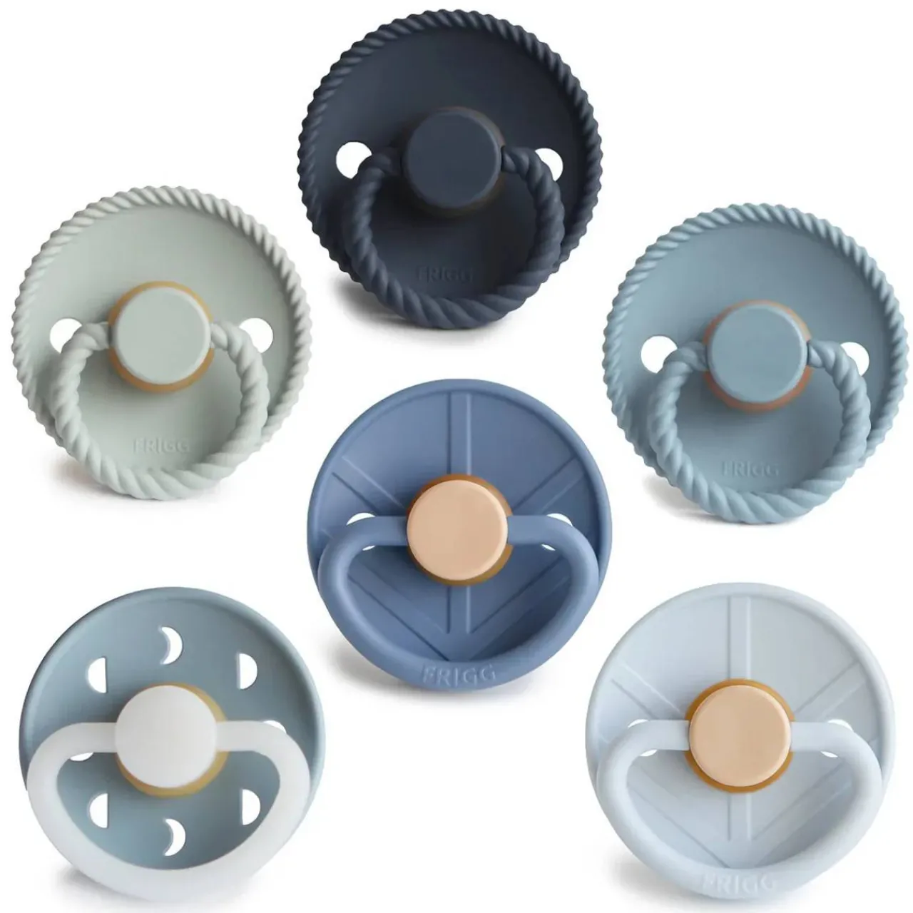 Dummies & Accessories*FRIGG Round Latex Pacifiers 6pk