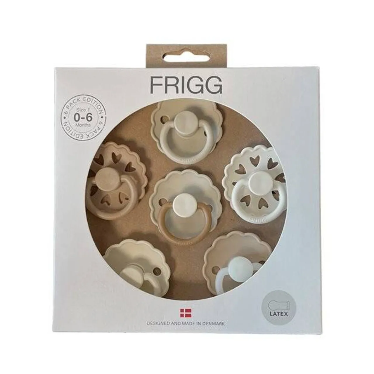 Dummies & Accessories*FRIGG Round Latex Pacifiers 6pk