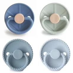 Dummies & Accessories*FRIGG Round Silicone Pacifiers 4pk Skyline Serenity