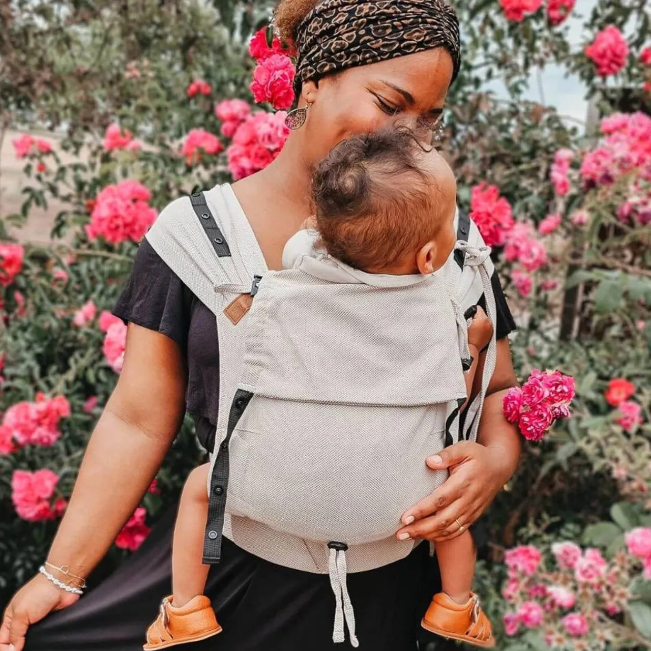 Buckle Carriers*Hoppediz Primeo Baby Carrier - Cross Twill