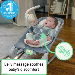Bouncers & Baby Swings*Ingenuity Igenuity Happy Belly Rock-to-Bounce Massage Seat Parker