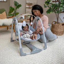 Bouncers & Baby Swings*Ingenuity Boutique Collection Swing n Go Portable Swing Bella Teddy