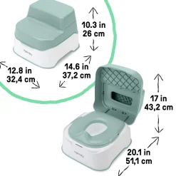 Toilet Training & Bedwetting*Ingenuity Prepare to Potty 3-in-1 Potty & Step Stool System Teal
