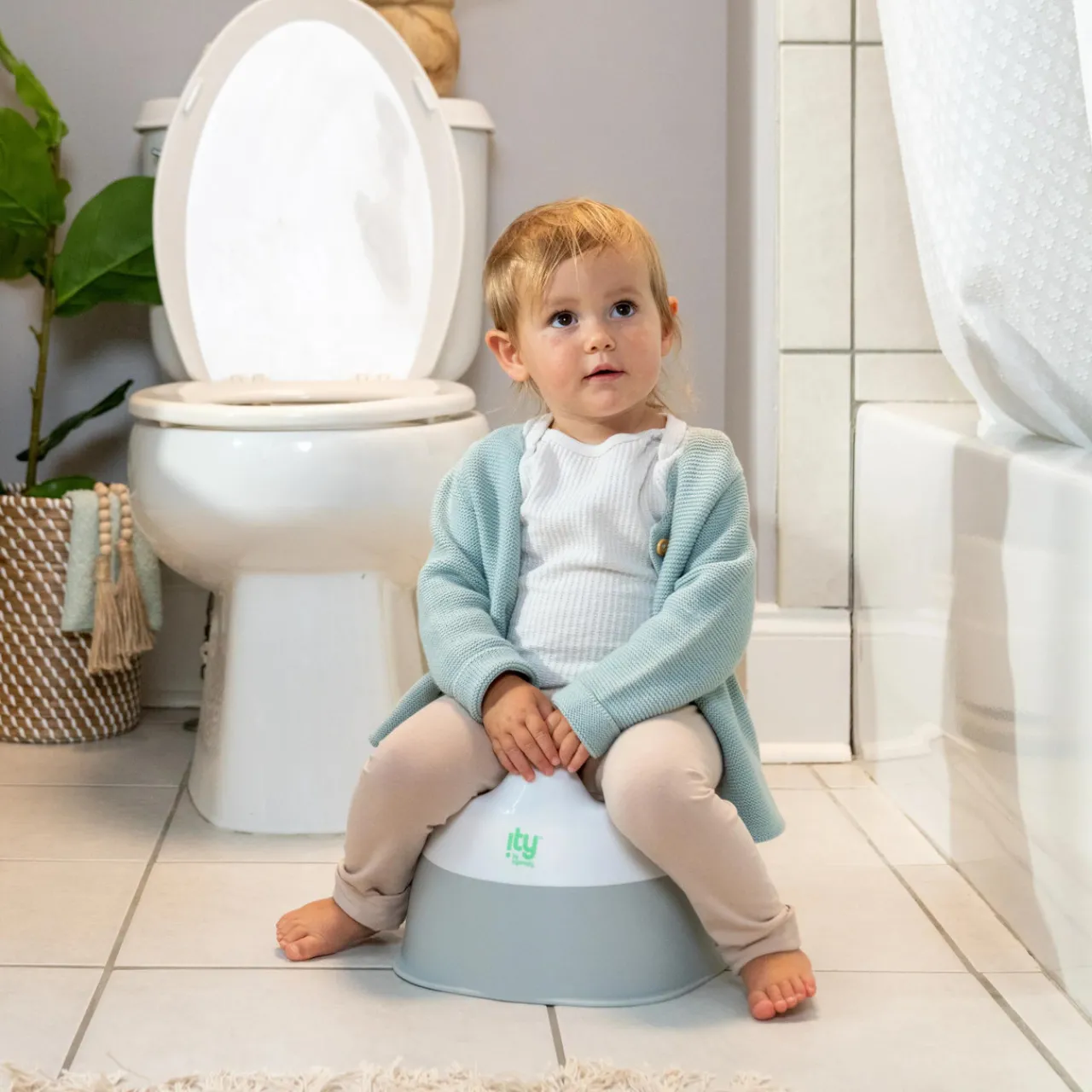 Toilet Training & Bedwetting*Ingenuity ity by Ready Set Go Potty White/Grey