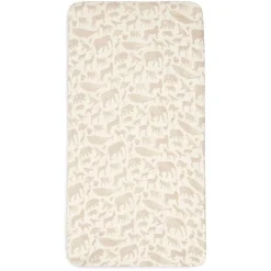 Bassinet & Co-Sleeper Bedding*Jollein Fitted Jersey Bassinet Sheet - 40 x 80cm Animals Nougat