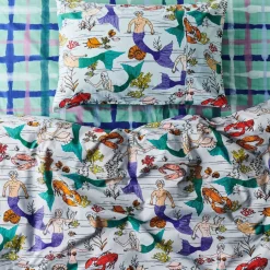 Duvet Inners & Covers*Kip & Co Organic Cotton Duvet Cover - Neptunes Kingdom