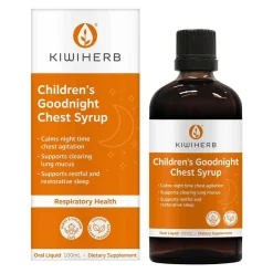 First Aid & Family Health|Cold & Flu*Kiwiherb (Orange) Children's Goodnight Chest Syrup