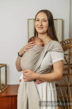 Stretchy Wraps & Woven*Lenny Lamb Herringbone Weave Woven Wrap - Premature Baby Size Almond