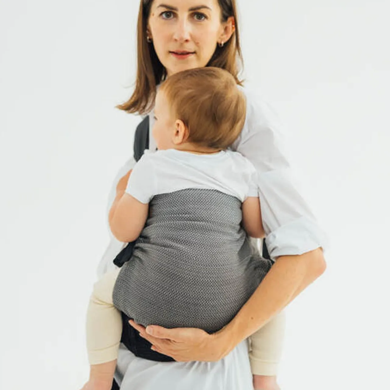 Buckle Carriers*Lenny Lamb LennyHip Carrier - Herringbone Ombre Grey