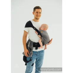 Twin Carriers|Buckle Carriers*Lenny Lamb LennyTwin Carrier - Herringbone Ombre Grey