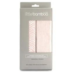 Bassinet & Co-Sleeper Bedding*Little Bamboo Jersey Fitted Bassinet Sheet 2 Pack
