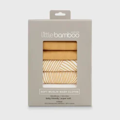 Towels & Facecloths*Little Bamboo Muslin Washers 6 Pack