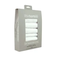 Towels & Facecloths*Little Bamboo Muslin Washers 6 Pack