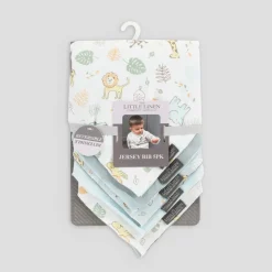 Bibs & Burp Cloths|Starting Solids*The Little Linen Company Little Linen Jersey Bib 5 Pack