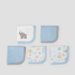 Towels & Facecloths*The Little Linen Company Little Linen Towelling Washers 5 Pack