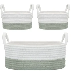 Storage & Caddies*Living Textiles Cotton Rope 3pc Storage