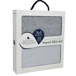 Cot Sheets|Bassinet & Co-Sleeper Bedding*Living Textiles Jersey Fitted Sheet 2pk