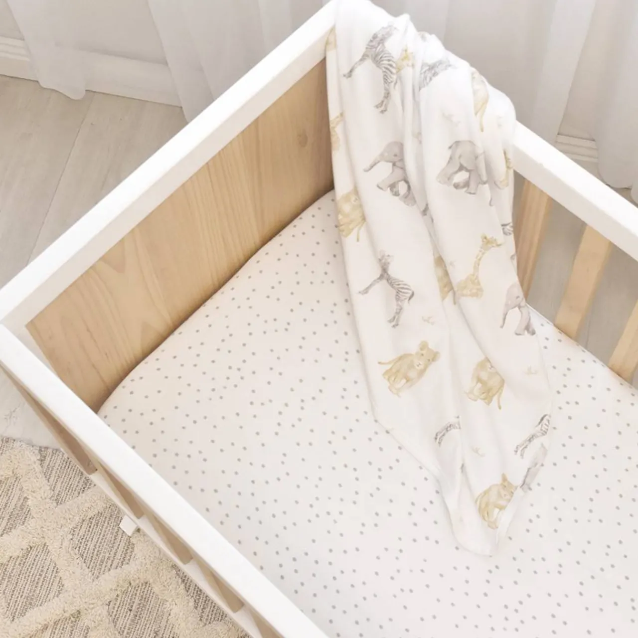 Cot Sheets|Bassinet & Co-Sleeper Bedding*Living Textiles Jersey Fitted Sheet 2pk