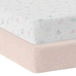 Cot Sheets|Bassinet & Co-Sleeper Bedding*Living Textiles Jersey Fitted Sheet 2pk - Discontinued