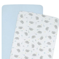 Cot Sheets|Bassinet & Co-Sleeper Bedding*Living Textiles Jersey Fitted Sheet 2pk - Discontinued
