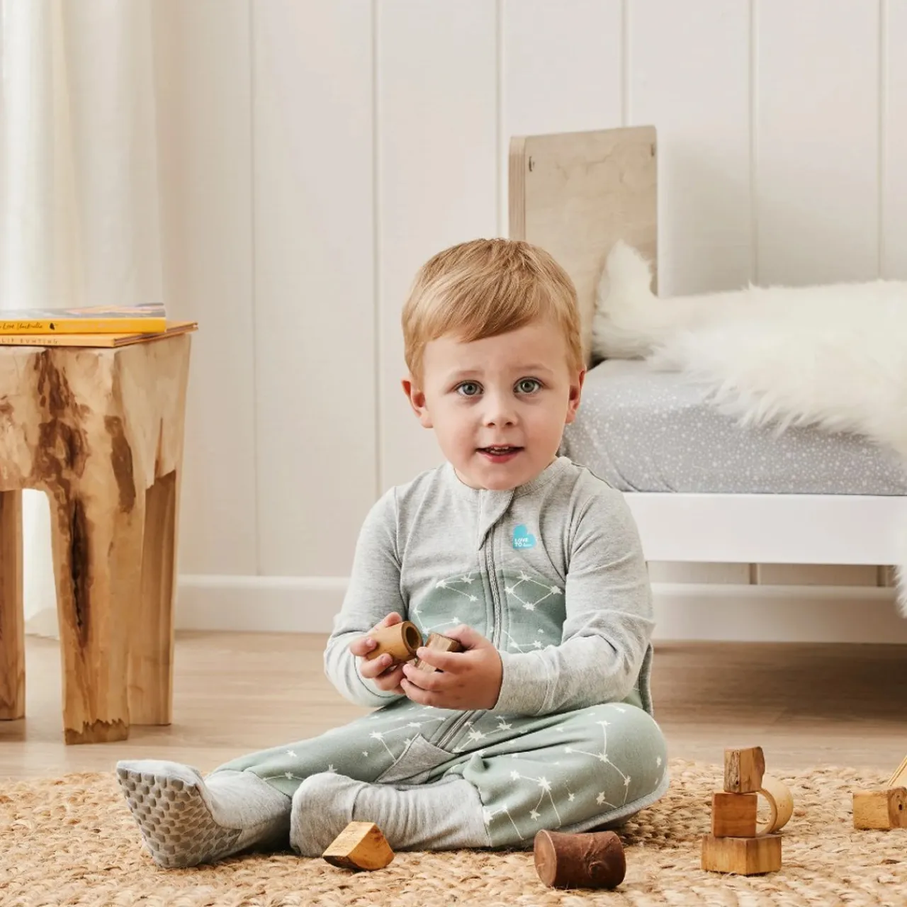 Sleeping Suits*Love to Dream 1.0 Tog Long Sleeve Sleep Suit Stellar Olive