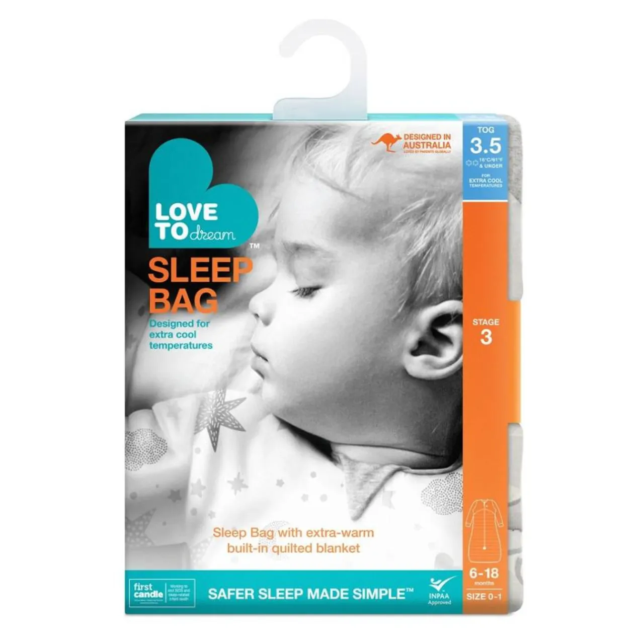 Winter Sleeping Bags*Love to Dream 3.5 tog Sleeping Bag with Sleeves