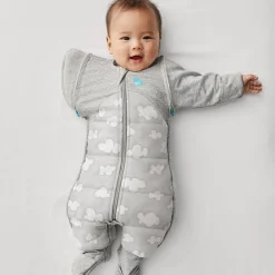 Fitted Swaddles*Love to Dream 2.5 tog Swaddle Up Transition Suit Daydreamer Grey