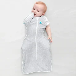 Fitted Swaddles*Love to Dream Swaddle Up 50:50 Transition Bag 1.0 tog Bamboo Grey Dot