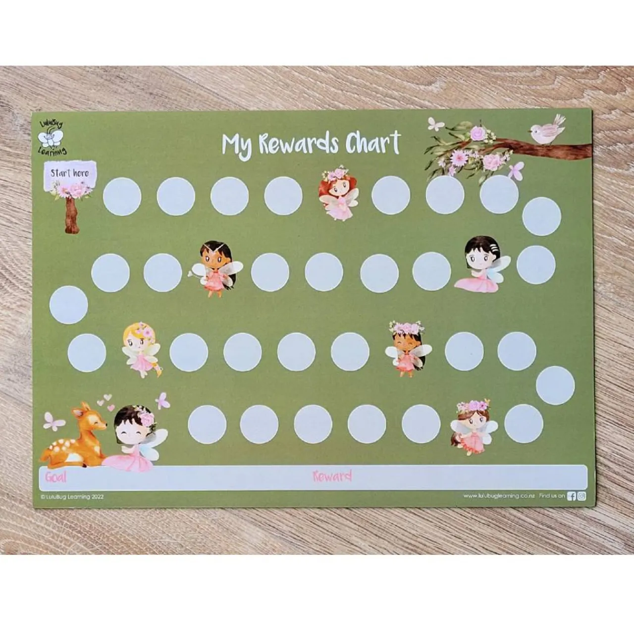 Books & Resources*Lulubug Learning Magnetic Rewards Chart with Marker Pen