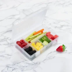 Lunchboxes, Snackboxes & Snack Bags*Melii 8 Compartment Snackle Box Clear