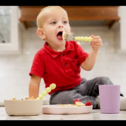 Bowls, Plates & Cutlery*Melii 3 Piece Silicone Feeding Set